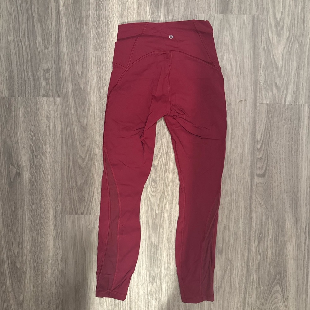 Maroon lululemon leggings